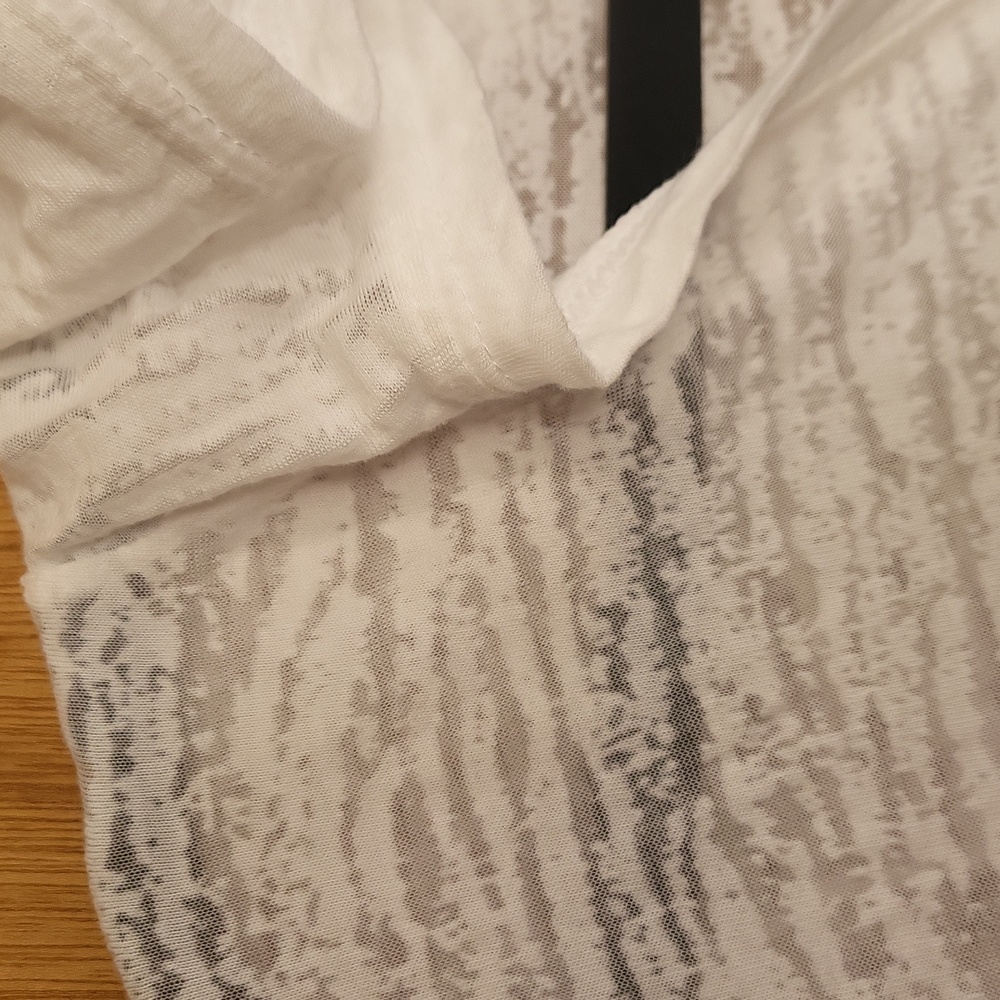 Champion White Hooded Long Sleeve Top Sheer Cover Up Top. Medium - Picture 12 of 15